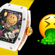 The RM 88 Automatic Tourbillon Smiley watch pictured with a missing emoji.